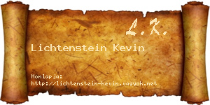 Lichtenstein Kevin névjegykártya